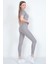 Kadın Yüksek Bel Likralı Toparlayıcı Dalgıç Kumaş Koşu & Fitness Yoga & Pilates Crop-Tayt 2 Li Takım 2