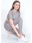 Kadın Yüksek Bel Likralı Toparlayıcı Dalgıç Kumaş Koşu & Fitness Yoga & Pilates Crop-Tayt 2 Li Takım 5
