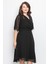 Payet Detaylı Şifon Abiye Siyah MDV360 3