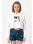 Blackpink Minimalist Ekru Kadın Crop Kapşonlu 1