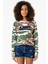 Lisa Rockstar Kamuflaj Ekstra Uzunkol Sweatshirt 1