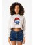 Mustache Christmas Hero Beyaz Kırçıllı Kadın Crop Kapşonlu 1