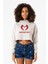 Babymonster Monstiez Beyaz Kırçıllı Kadın Crop Kapşonlu 1