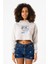 Babymonster Forever Beyaz Kırçıllı Kadın Crop Kapşonlu 1