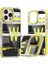 Apple iPhone 16 Plus Kılıf Px Graffito Desenli Silikon Sarı 1