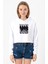 Blackpink Revolution Beyaz Optik Kadın Crop Kapşonlu 1