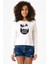 Merry Christmas Sleigh Ekstra Uzunkol Sweatshirt Ekru 1
