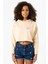 Blackpink Jisoo Signature Bej Kadın Crop Kapşonlu 1