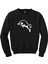 Boğa Siluet Siyah Sweatshirt 1
