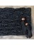 El Örgüsü Makrome Ip Siyah Clutch Çanta 5