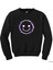 Glitch Face Siyah Sweatshirt 1