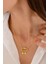 14 K Gold Kaplama 925 Ayar Gümüş Harf Charm Kolye 3