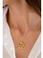 14 K Gold Kaplama 925 Ayar Gümüş Harf Charm Kolye 4