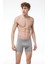 Erkek Gri 2 Li Pamuk Elastan Uzun Boxer 2M073 3