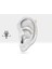 Pırlantalı Halka Piercing Küpe, 12 mm , 1.2 Mm, 14K Sarı-Beyaz-Kırmızı Altın | LE00001D 3