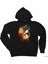 Kırmızı Başlıklı Kız ve Kurt Siyah Kapşonlu Sweatshirt Hoodie 1