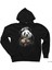 Panda Pizza Siyah Kapşonlu Sweatshirt Hoodie 1