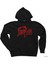 Death Red Logo Siyah Kapşonlu Sweatshirt Hoodie 1