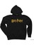 Harry Potter Logo Siyah Kapşonlu Sweatshirt Hoodie 1