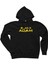Black Adam Yellow Text Siyah Kapşonlu Sweatshirt Hoodie 1