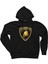 Lamborghini Logo 2 Siyah Kapşonlu Sweatshirt Hoodie 1