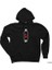 On Off Buton Siyah Kapşonlu Sweatshirt Hoodie 1