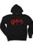 Obituary Logo Red Siyah Kapşonlu Sweatshirt Hoodie 1