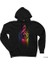 Sol Anahtarı ve Notalar Siyah Kapşonlu Sweatshirt Hoodie 1