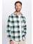 Erkek Slim Fit Dar Kesim Oduncu Tek Cepli Kareli Kışlık Gömlek 1