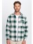 Erkek Slim Fit Dar Kesim Oduncu Tek Cepli Kareli Kışlık Gömlek 4
