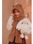 Kapüşonlu Camel Peluş Bere Atkı Kadın Welsoft Polar Boyunluk Şalı Rüzgar Geçirmez Kulaklı Şapka 1