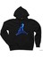Air Jordan Blue Neon Siyah Kapşonlu Sweatshirt Hoodie 1