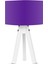 3 Ayaklı Mdf Mor Şapka Beyaz Ayak Abajur 1