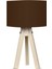 3 Ayaklı Mdf Abajur Kahve Şapka Naturel Ayak 1