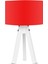 3 Ayaklı Mdf Abajur Kırmızı Şapka Beyaz Ayak 1