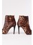 VRT-4802 Leopar Yüksek Ince Topuklu Fermuarlı Kadın Bot 5