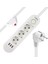 VA-21558 3'lü 3 Usb'li 1.5 Metre Akım Korumalı Priz Beyaz 323087 1