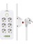VA-21564 6'lı 4 Usb'li 1.5 Metre Akım Korumalı Priz Beyaz 323089 1