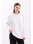 Pamuklu Kapüşonlu 2 Iplik Baharlık Oversize Sweatshirt 1