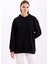 Pamuklu Kapüşonlu 2 Iplik Baharlık Oversize Sweatshirt 2