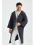 Uzun Kimono Siyah Düz Fakir Kol Oversize Bohem 5