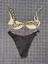 Kadın Leopar Üst Arkadan Kopçalı, Siyah Alt Yandan Halkalı Üçgen Bikini. 2