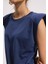 Omuz Vatkalı Kolsuz T-Shirt 1