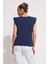 Omuz Vatkalı Kolsuz T-Shirt 4