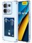 Poco X6 Kapak Kamera Korumalı Kartlıklı Darbe Emici Özellikli Şeffaf Silikon Kılıf 1