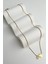 Çelik Kalp Detaylı C Harfi Kolye (45CM+5CM) 2