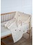 Wellsoft Peluş Pamuklu 100X110 Ekru Kalp Nakışlı Bebek Battaniyesi 1