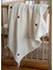 Wellsoft Peluş Pamuklu 100X110 Ekru Kalp Nakışlı Bebek Battaniyesi 2