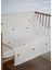 Wellsoft Peluş Pamuklu 100X110 Ekru Kalp Nakışlı Bebek Battaniyesi 3