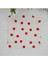 Kırmızı Puan Desenli Lazer Kesim Kumaş Kokteyl Peçetesi 1 Adet 1